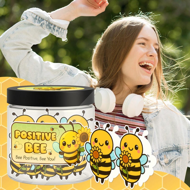 Musemory Positive Bee Jar, 60 Emotional Support Bee Gifts, Affirmation Cards For Women, Friendship Gift, Quotes Jar, Best Friend Gift, Positive Bee Decor, Christmas Gifts For Women, Positive Bee Decor - Image 4